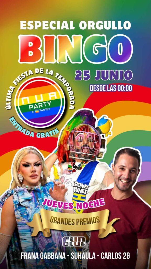 Bingo NUA PARTY – Especial Orgullo